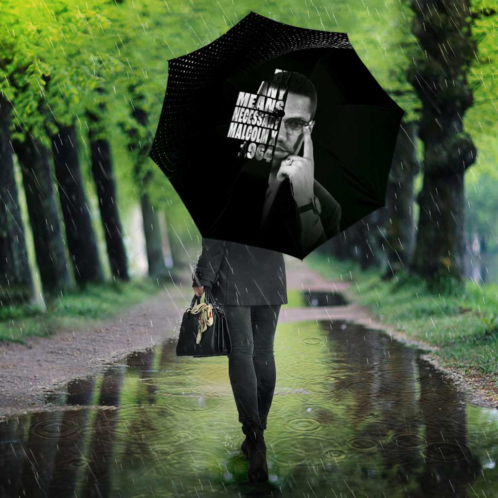 Malcolm X El-Hajj Malik El-Shabazz Umbrella By Any Means Necessary
