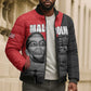 African America Heroes Bomber Puffer Jacket Malcolm X Speaks