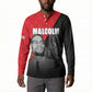 African America Heroes Button Sweatshirt Malcolm X Speaks