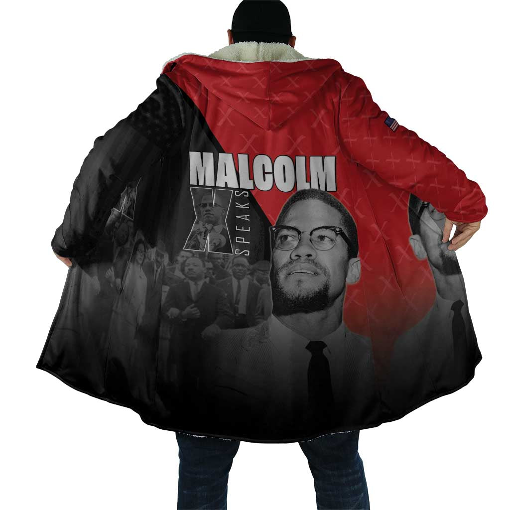 African America Heroes Cloak Malcolm X Speaks