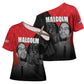 African America Heroes Cross Shoulder Shirt Malcolm X Speaks