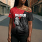 African America Heroes Cross Shoulder Shirt Malcolm X Speaks
