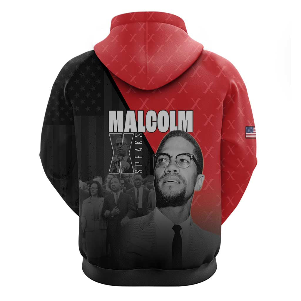 Malcolm X Speaks Hoodie Legacy of the Civil Rights Leaders - African Pride