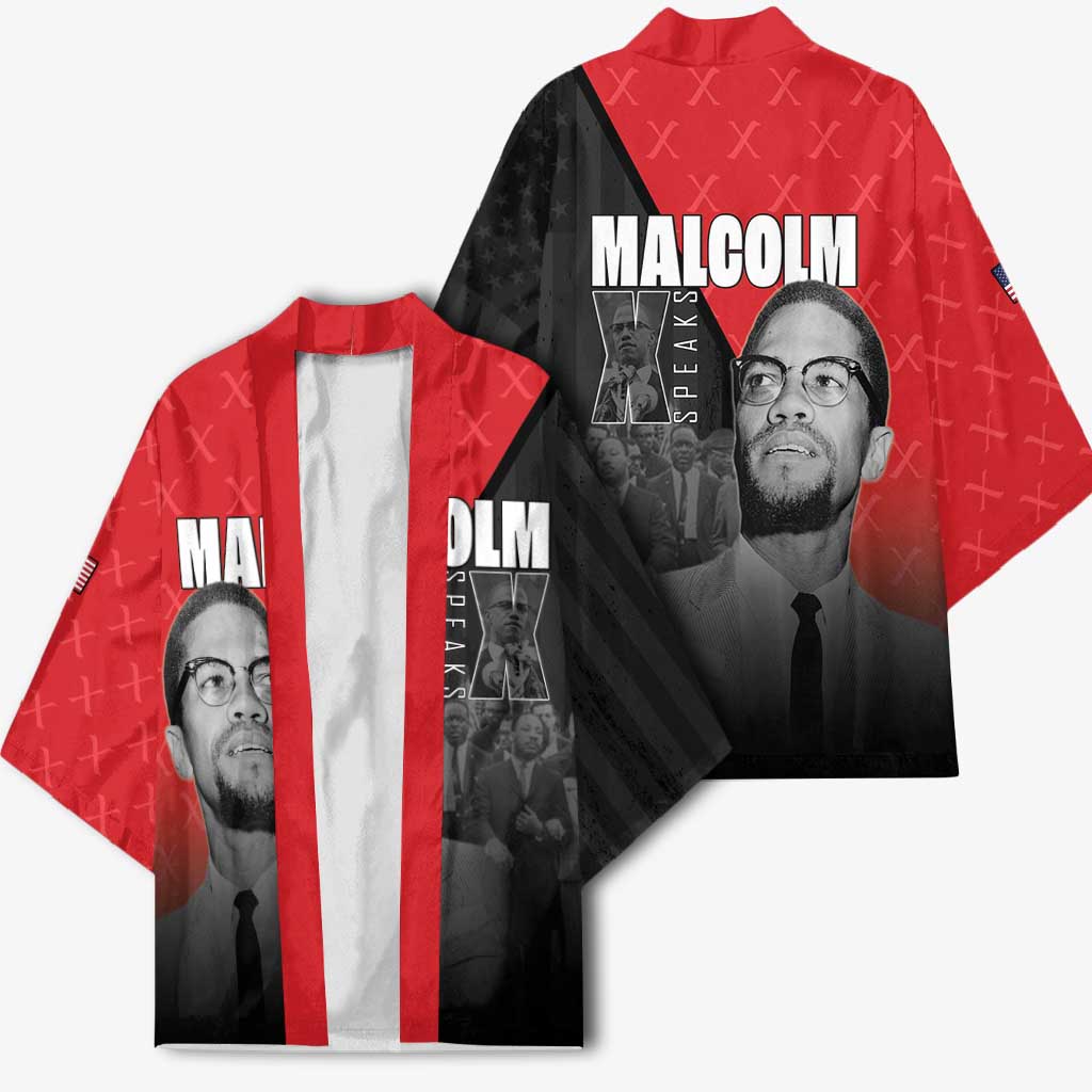 African America Heroes Kimono Malcolm X Speaks
