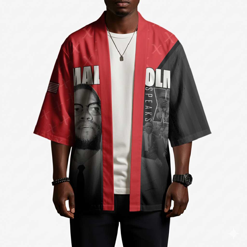 African America Heroes Kimono Malcolm X Speaks
