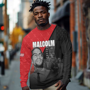 Malcolm X Speaks Long Sleeve Shirt Legacy of the Civil Rights Leaders - African Pride