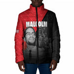 African America Heroes Padded Jacket Malcolm X Speaks