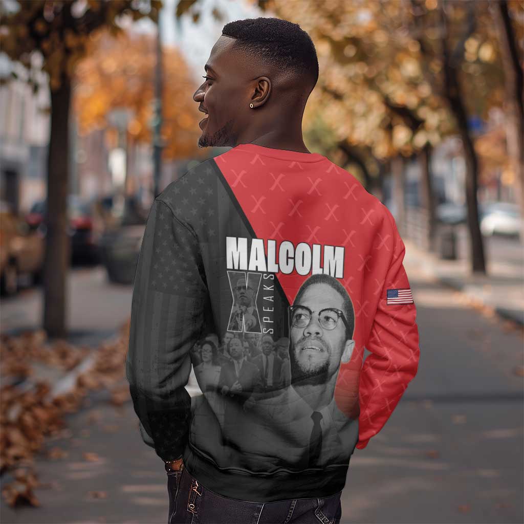 Malcolm X Speaks Sweatshirt Legacy of the Civil Rights Leaders - African Pride