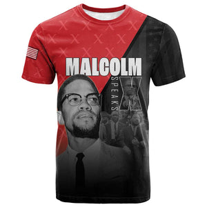 Malcolm X Speaks T shirt Legacy of the Civil Rights Leaders LT15