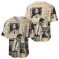 Malcolm X Vintage Newspaper Print Style Baseball Jersey LT15