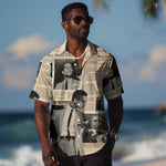 Malcolm X Vintage Newspaper Print Style Hawaiian Shirt LT15