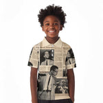 Malcolm X Vintage Newspaper Print Style Kid Polo Shirt LT15