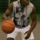 Malcolm X Vintage Newspaper Print Style Sleeveless Zip Hoodie - African Pride