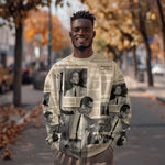 Malcolm X Vintage Newspaper Print Style Sweatshirt - African Pride
