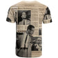 Malcolm X Vintage Newspaper Print Style T shirt LT15