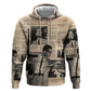 Malcolm X Vintage Newspaper Print Style Zip Hoodie - African Pride
