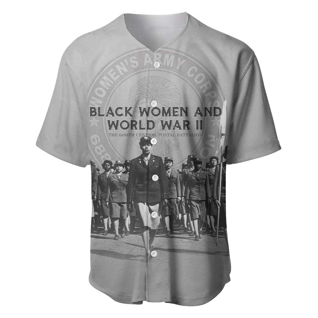 Black Women of World War II Baseball Jersey 6888th Central Postal Directory Battalion
