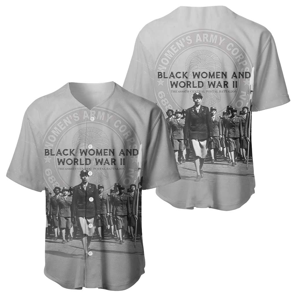 Black Women of World War II Baseball Jersey 6888th Central Postal Directory Battalion