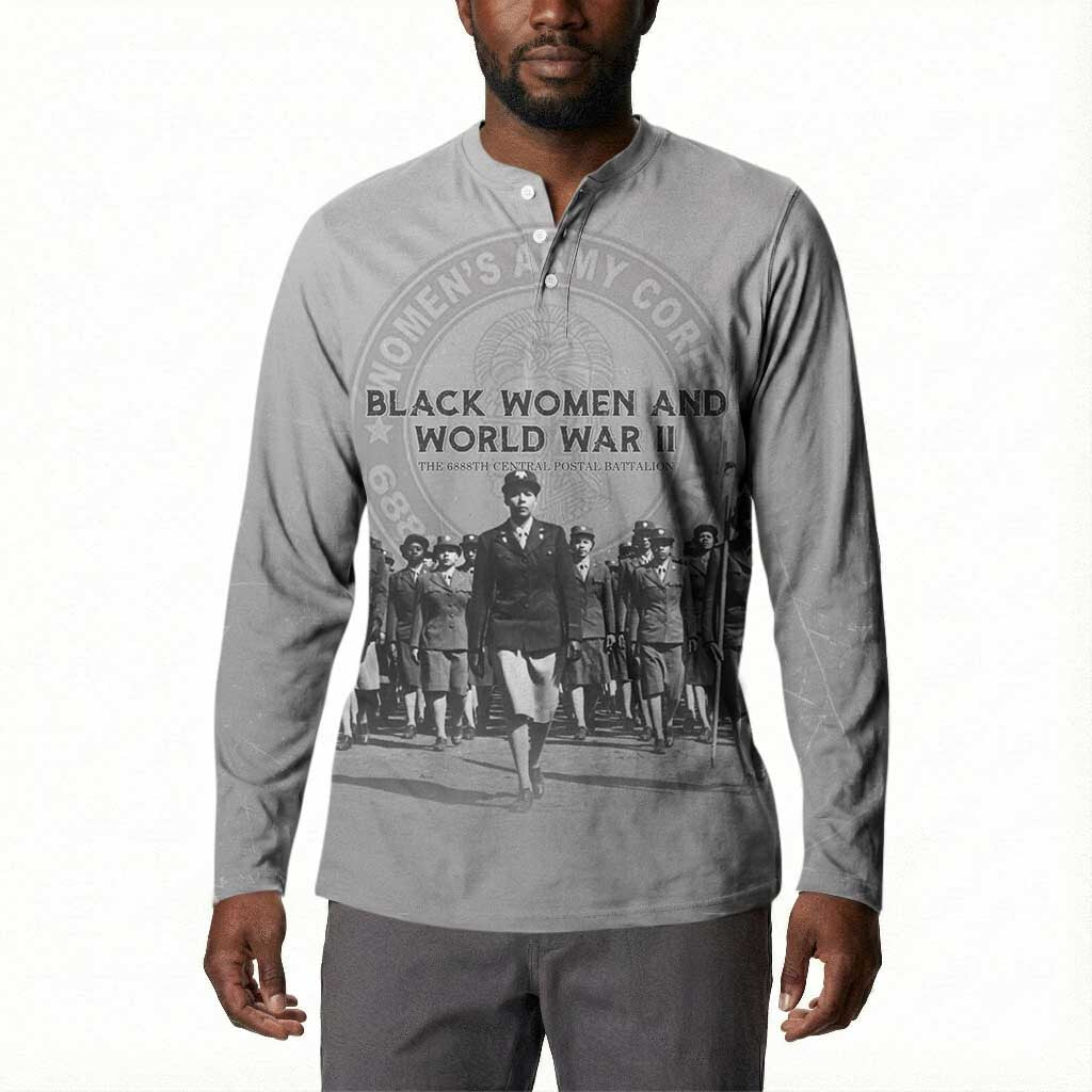 Black Women of World War II Button Sweatshirt 6888th Central Postal Directory Battalion