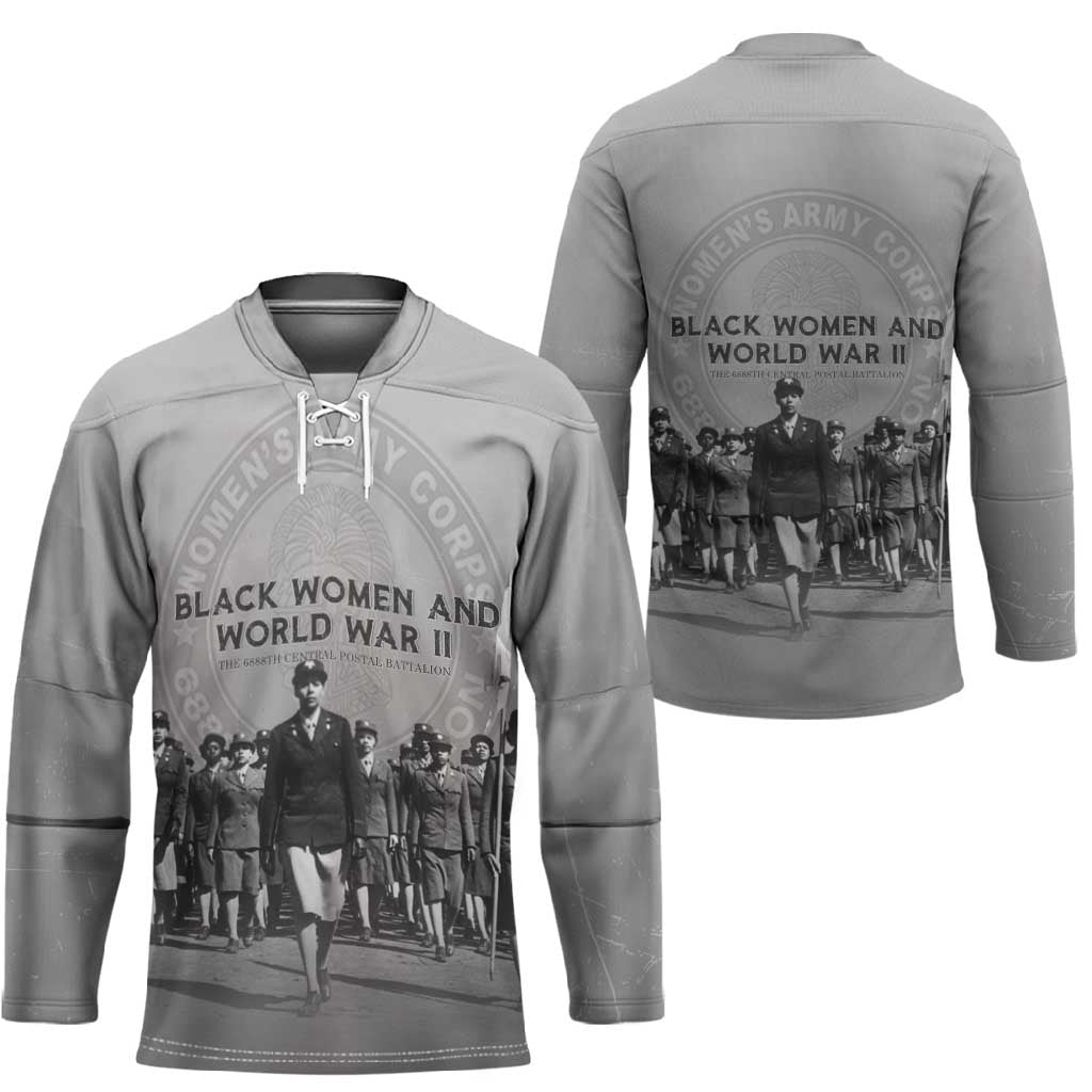 Black Women of World War II Hockey Jersey 6888th Central Postal Directory Battalion