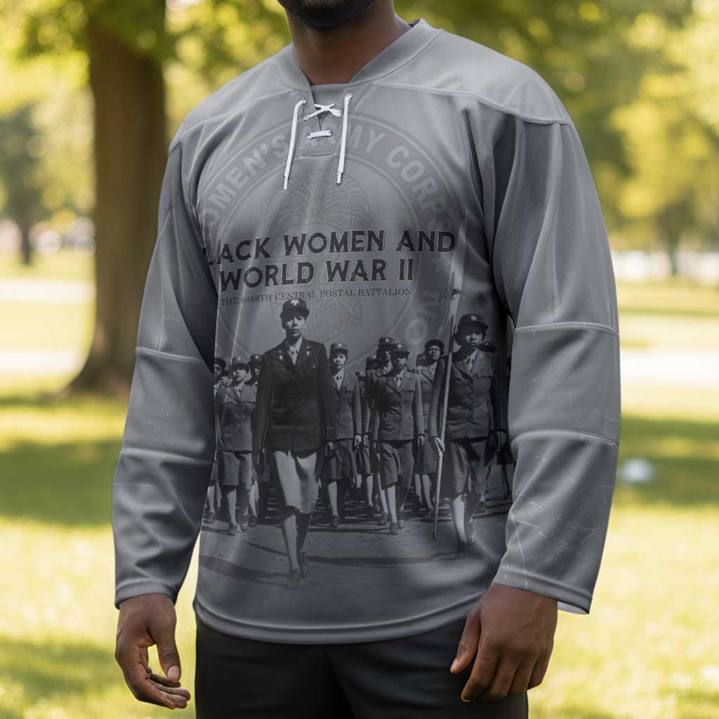 Black Women of World War II Hockey Jersey 6888th Central Postal Directory Battalion