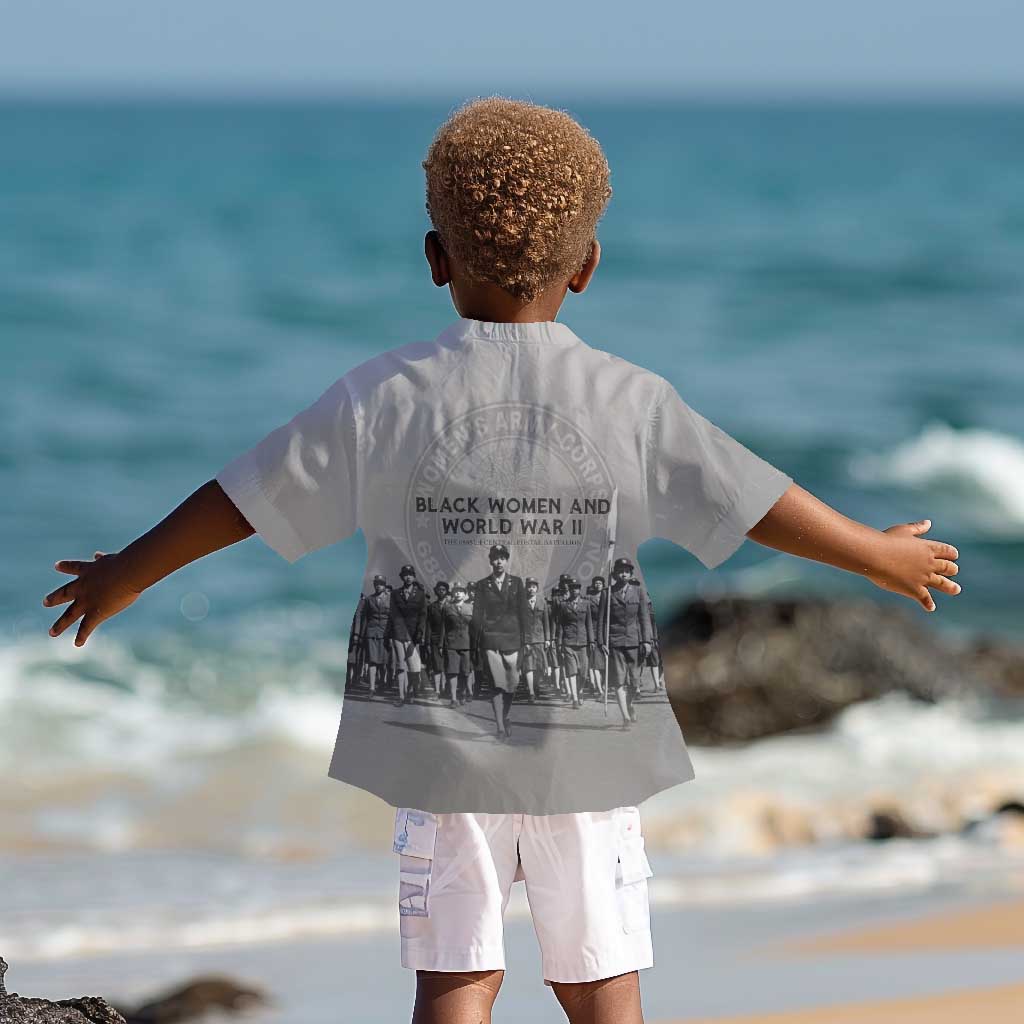 Black Women of World War II Kid Hawaiian Shirt 6888th Central Postal Directory Battalion