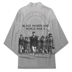 Black Women of World War II Kimono 6888th Central Postal Directory Battalion