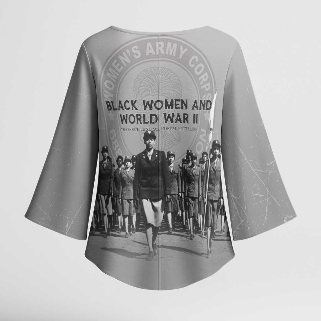 Black Women of World War II Kimono Sleeve Blouse 6888th Central Postal Directory Battalion