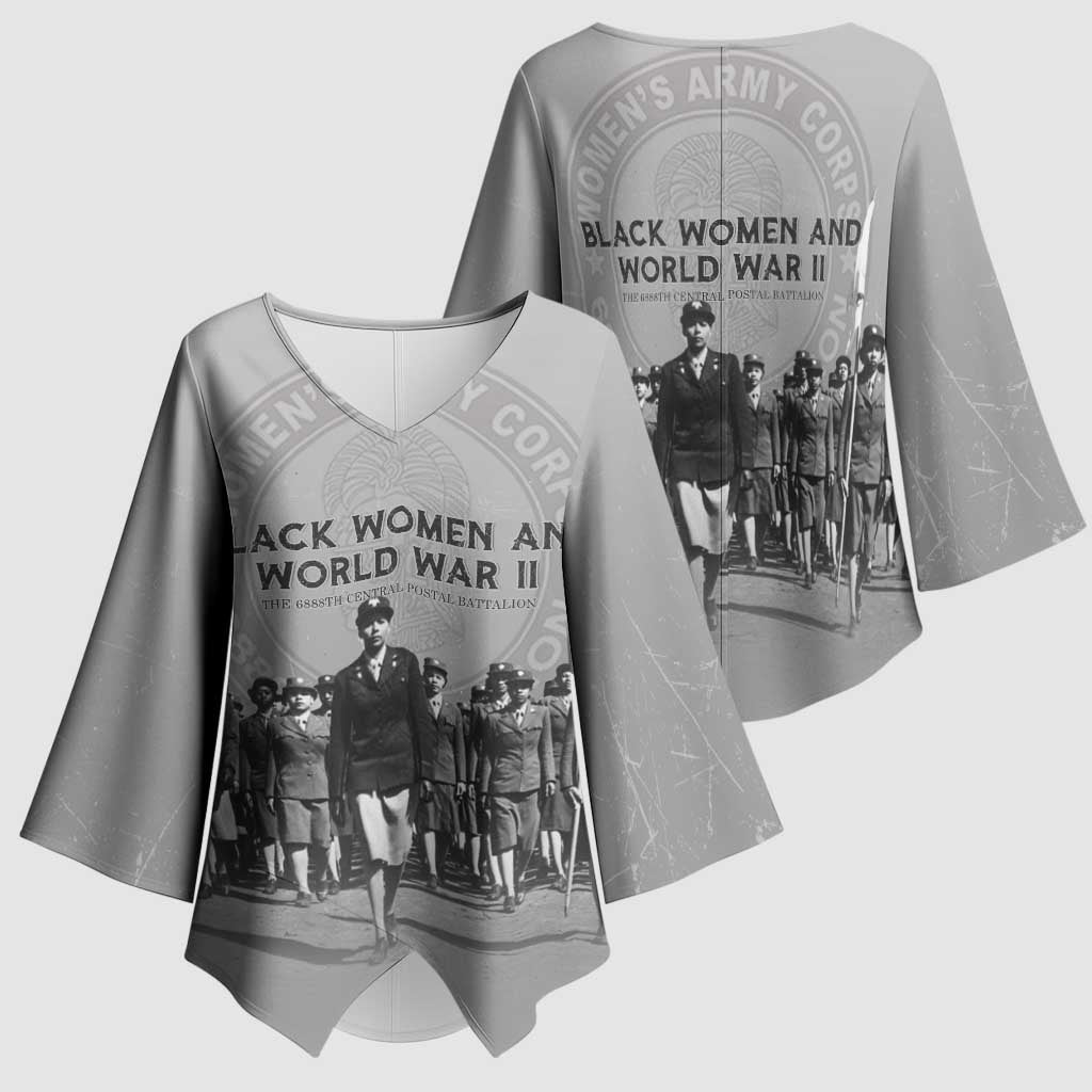 Black Women of World War II Kimono Sleeve Blouse 6888th Central Postal Directory Battalion