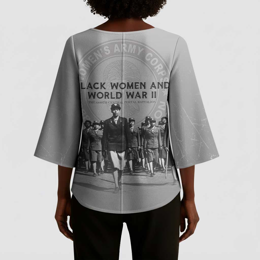 Black Women of World War II Kimono Sleeve Blouse 6888th Central Postal Directory Battalion