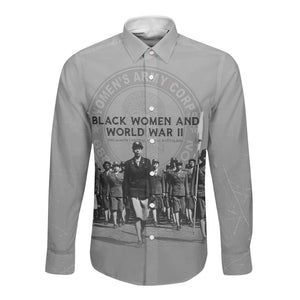 Black Women of World War II Long Sleeve Button Shirt 6888th Central Postal Directory Battalion