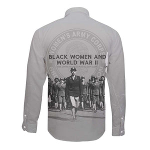 Black Women of World War II Long Sleeve Button Shirt 6888th Central Postal Directory Battalion