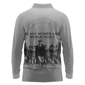 Black Women of World War II Long Sleeve Polo Shirt 6888th Central Postal Directory Battalion