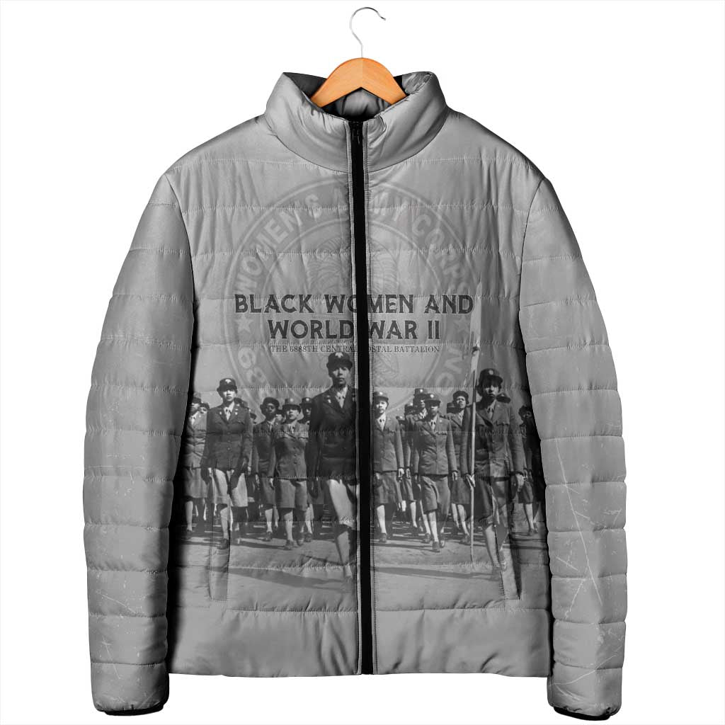 Black Women of World War II Padded Jacket 6888th Central Postal Directory Battalion