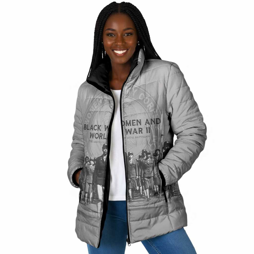 Black Women of World War II Padded Jacket 6888th Central Postal Directory Battalion