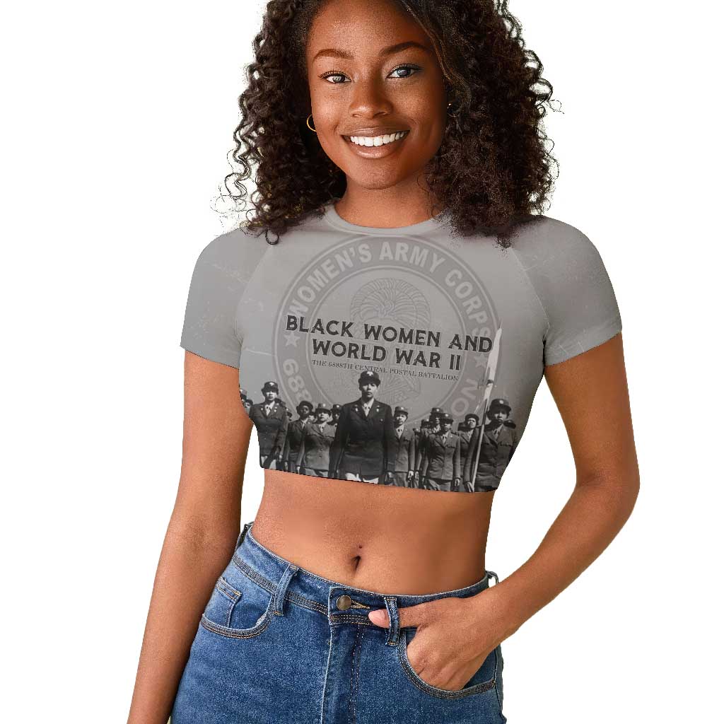 Black Women of World War II Raglan Cropped T shirt 6888th Central Postal Directory Battalion