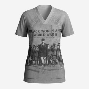 Black Women of World War II Scrub Top 6888th Central Postal Directory Battalion