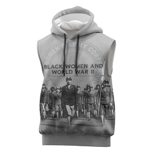 Black Women of World War II Sleeveless Hoodie 6888th Central Postal Directory Battalion