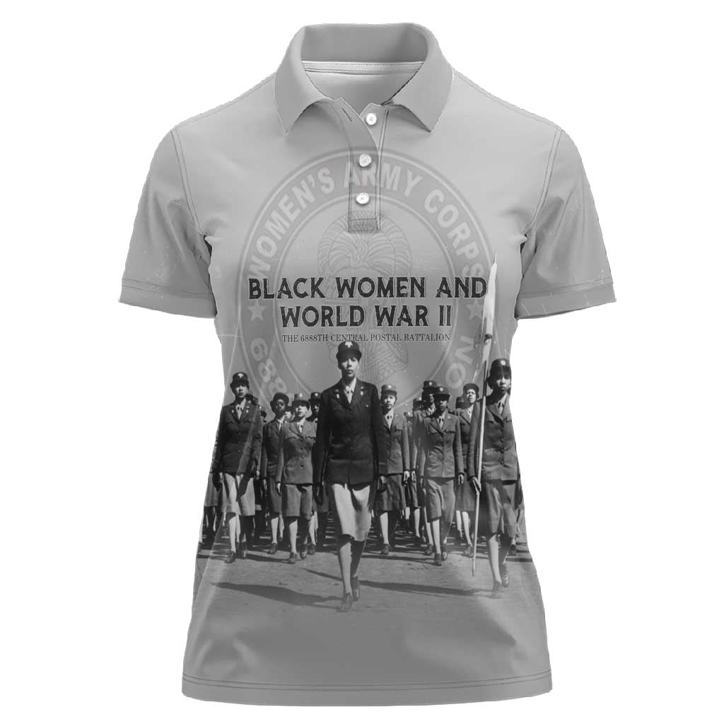 Black Women of World War II Women Polo Shirt 6888th Central Postal Directory Battalion