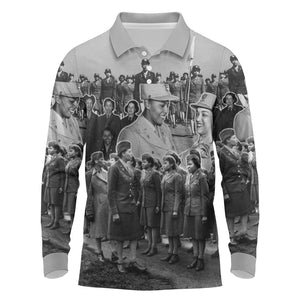 Six Triple Eight Long Sleeve Polo Shirt Women of the Womens Army Corps