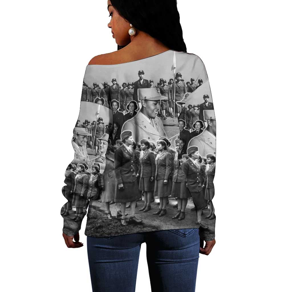 Six Triple Eight Off Shoulder Sweater Women of the Womens Army Corps