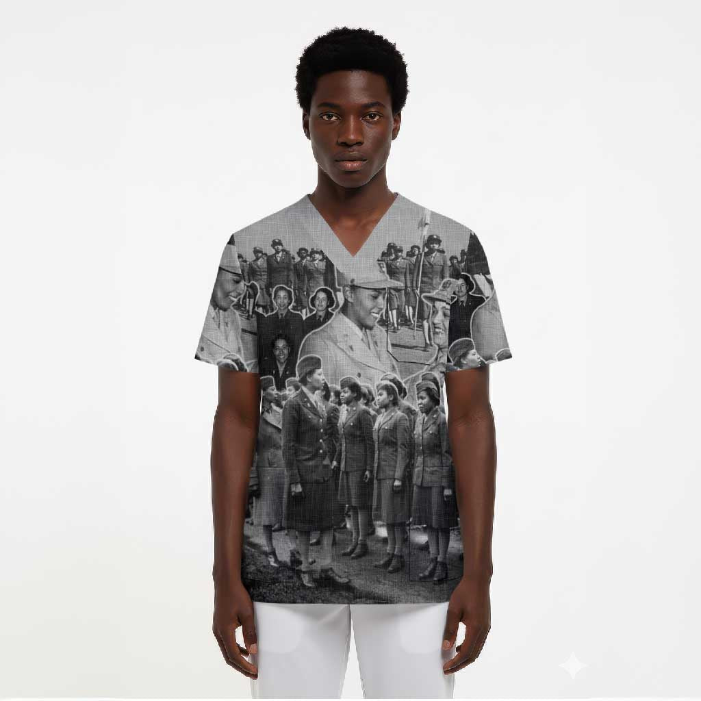 Six Triple Eight Scrub Top Women of the Womens Army Corps
