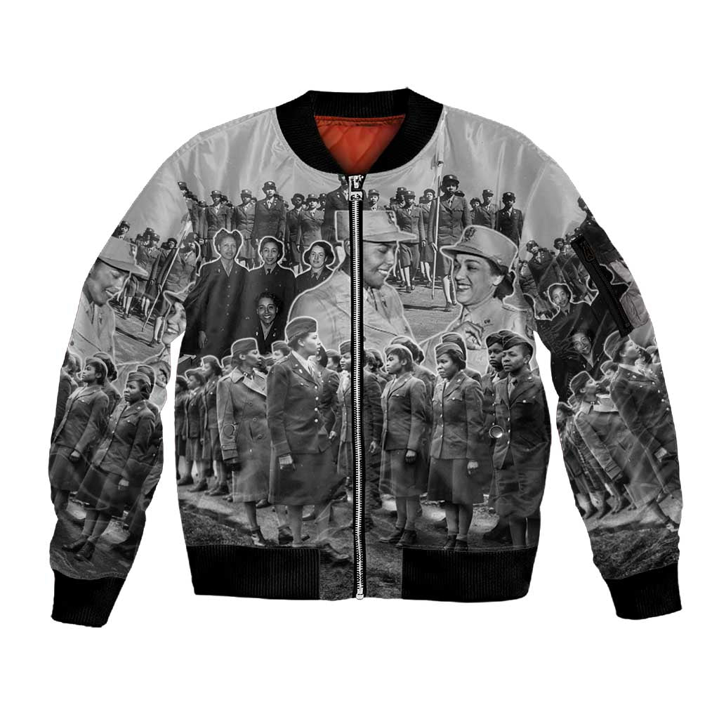 Six Triple Eight Sleeve Zip Bomber Jacket Women of the Womens Army Corps