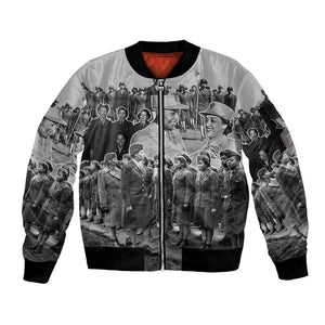 Six Triple Eight Sleeve Zip Bomber Jacket Women of the Womens Army Corps
