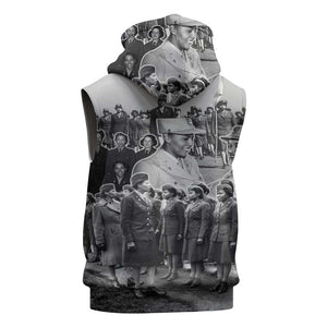 Six Triple Eight Sleeveless Zip Hoodie Women of the Womens Army Corps