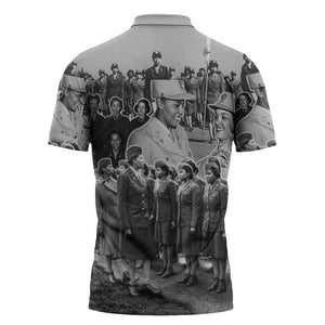 Six Triple Eight Zipper Polo Shirt Women of the Womens Army Corps