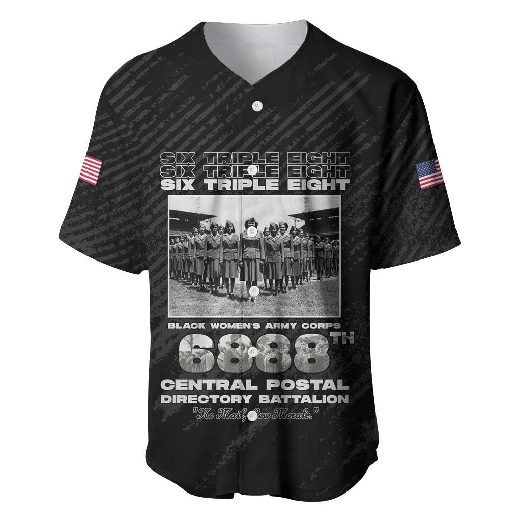 6888th Central Postal Directory Battalion Baseball Jersey Six Triple Eight