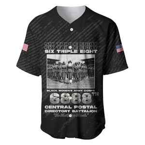 6888th Central Postal Directory Battalion Baseball Jersey Six Triple Eight