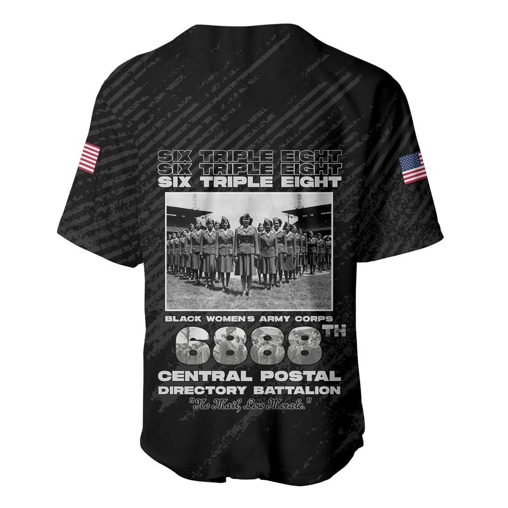 6888th Central Postal Directory Battalion Baseball Jersey Six Triple Eight