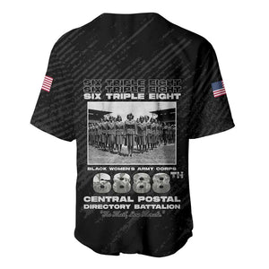 6888th Central Postal Directory Battalion Baseball Jersey Six Triple Eight